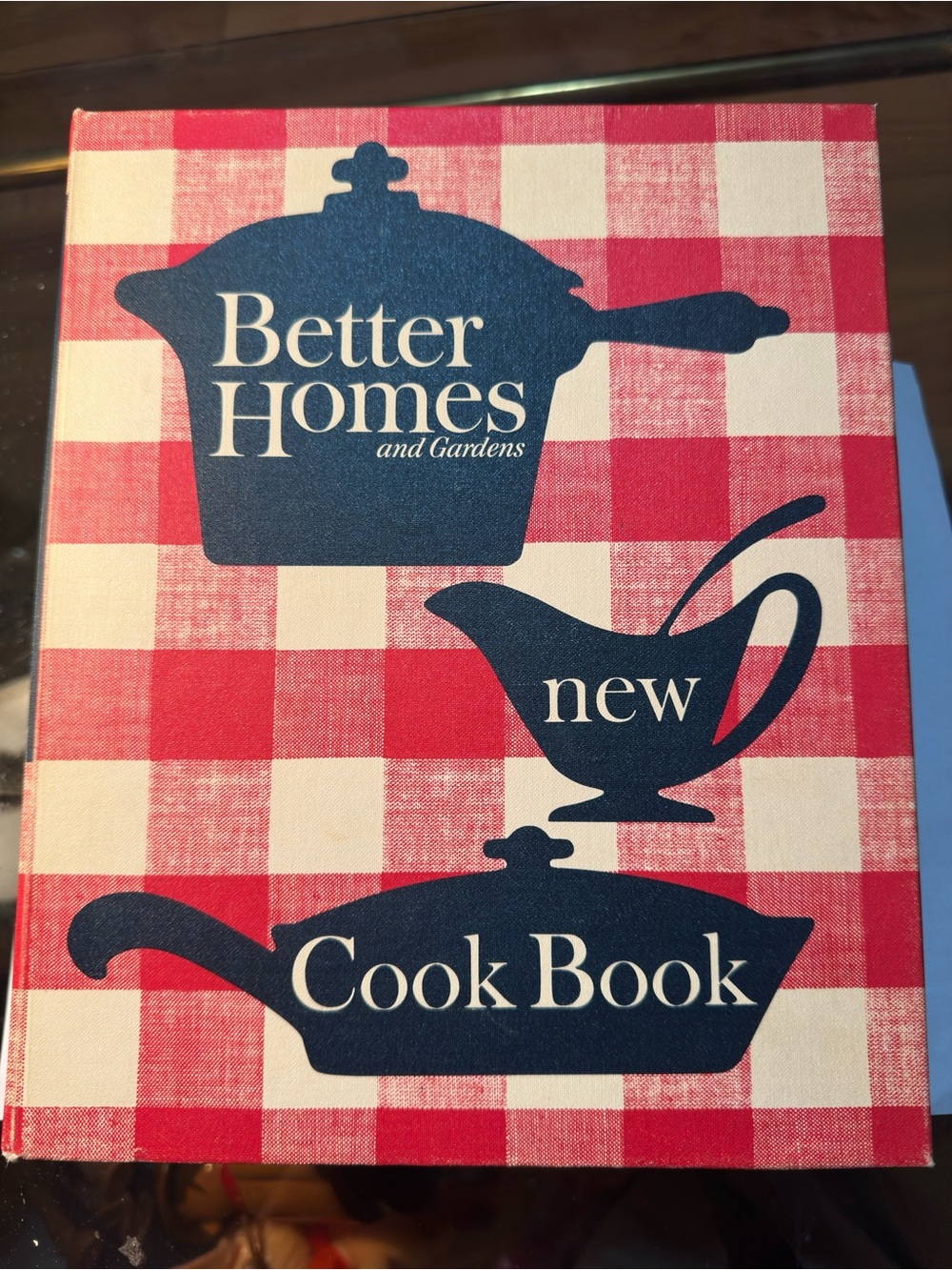 Better Homes And Gardens Navy and Red Check Cookbook
